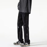 Men Jeans Tie-Dyed Jeans Men's Spring and Autumn Black Straight Pants